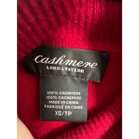 Lord And Taylor 100 Percent Cashmere Basic Red Turtleneck Sweater - Picture 3 of 5